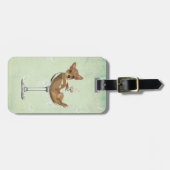 Chihuahua in Cocktail Glass Bagagelabel (Voorkant horizontaal)