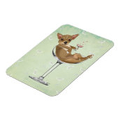 Chihuahua in Cocktail Glass Magneet (Linkerzijde)