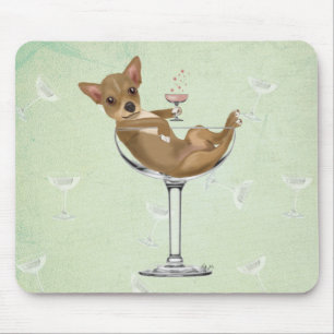 Chihuahua in Cocktail Glass Muismat