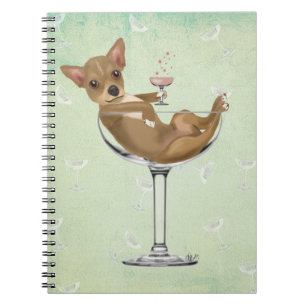 Chihuahua in Cocktail Glass Notitieboek