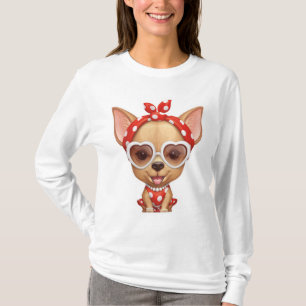 Chihuahua in de Guise of a Retro Beauty T-shirt