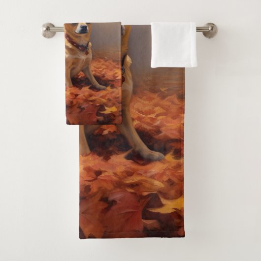 Chihuahua in de herfst laat Herfst inspireren Bad Handdoek (Insitu)