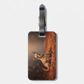 Chihuahua in de herfst laat Herfst inspireren Bagagelabel (Achterkant verticaal)