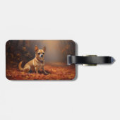 Chihuahua in de herfst laat Herfst inspireren Bagagelabel (Achterkant horizontaal)