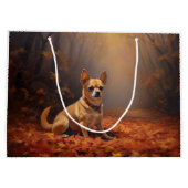 Chihuahua in de herfst laat Herfst inspireren Groot Cadeauzakje (Achterkant)