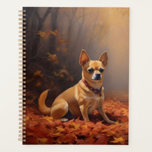 Chihuahua in de herfst laat Herfst inspireren Planner (Voorkant)