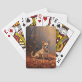 Chihuahua in de herfst laat Herfst inspireren Pokerkaarten (Achterkant)