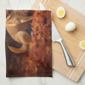 Chihuahua in de herfst laat Herfst inspireren Theedoek (Quarter Fold)