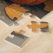 Chihuahua in de herfst verlaat Thanksgiving kunst Legpuzzel (Zijkant)