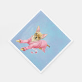 Chihuahua in een badjas Hond Lunch Servetten (Hoek)