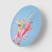 Chihuahua in een Bathrobe Dog Wall klok (Hoek)