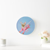 Chihuahua in een Bathrobe Dog Wall klok (Huis)