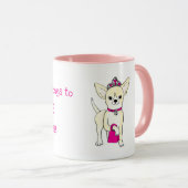 Chihuahua in een gepersonaliseerde snuffel mok (Voorkant rechts)