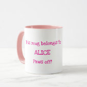 Chihuahua in een gepersonaliseerde snuffel mok (Voorkant links)