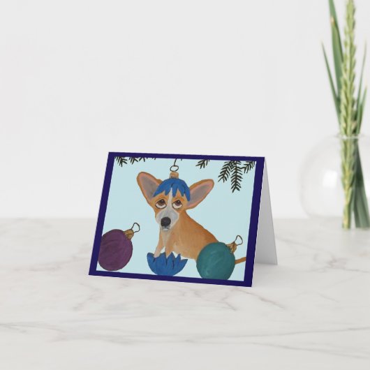 Chihuahua in gebroken kerstversiering (Voorkant)
