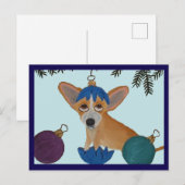 Chihuahua in gebroken kerstversiering briefkaart (Voorkant / Achterkant)