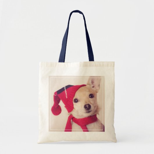 Chihuahua in het Pet van de winter Tote Bag (Voorkant)