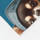 Chihuahua in Hooded Sweatshirt met Koffie Fleece Deken (Hoek)