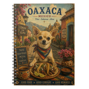 Chihuahua in Oaxaca Vintage Reis Kunst Notitieboek
