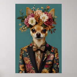 Chihuahua In Pak Poster, Chihuahua Portret Poster