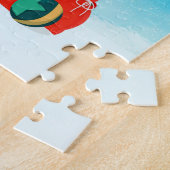 Chihuahua in sneeuw met kerstcadeaus legpuzzel (Zijkant)