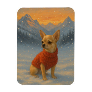 Chihuahua in the Snow Magneet