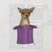 Chihuahua in Top Hat Briefkaart (Voorkant)