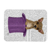 Chihuahua in Top Hat Magneet (Horizontaal)