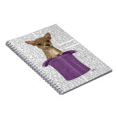 Chihuahua in Top Hat Notitieboek (Rechterzijde)