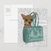Chihuahua in zak briefkaart (Voorkant / Achterkant)