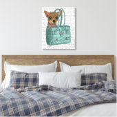Chihuahua in zak canvas afdruk (Insitu (Slaapkamer))