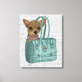 Chihuahua in zak canvas afdruk (Voorkant)