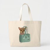 Chihuahua in zak grote tote bag (Voorkant)