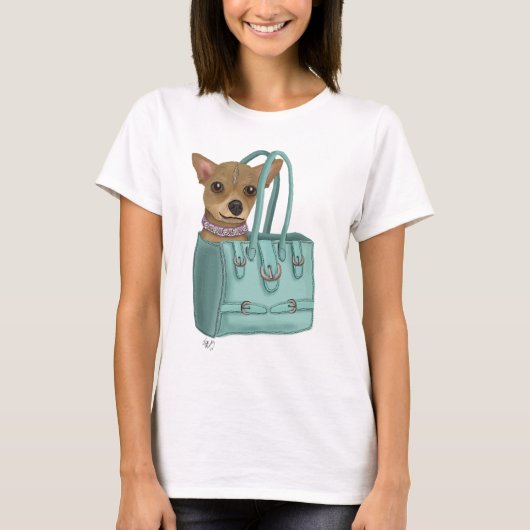 Chihuahua in zak t-shirt (Voorkant)