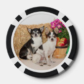 Chihuahua is in de herfst poker chips (Achterkant)