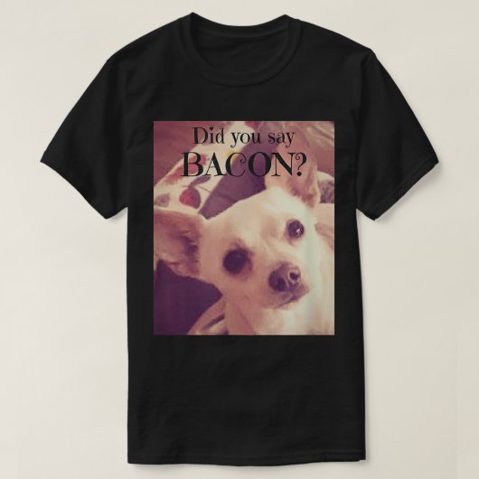 Chihuahua Jack Chi Dog Bacon Lover Tshirt (Design voorkant)