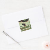 Chihuahua Jumping Hurdle Vierkante Sticker (Envelop)
