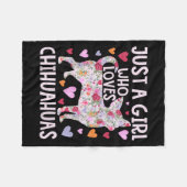 Chihuahua Just a Girl die van Chihuahuas Dog Flo h Fleece Deken (Voorkant (Horizontaal))