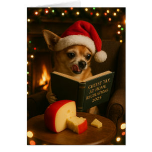 Chihuahua 'Kaasbelasting' Kerstkaart