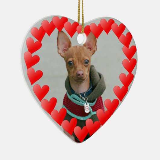 Chihuahua Keramisch Ornament (Rechts)