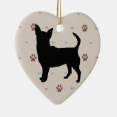 Chihuahua Keramisch Ornament (Rechts)