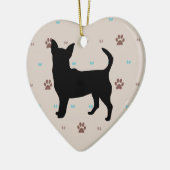 Chihuahua Keramisch Ornament (Links)