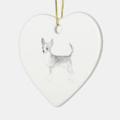 Chihuahua Keramisch Ornament (Links)