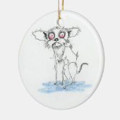 Chihuahua Keramisch Ornament (Links)