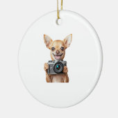 Chihuahua Keramisch Ornament (Links)