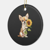 Chihuahua Keramisch Ornament (Links)
