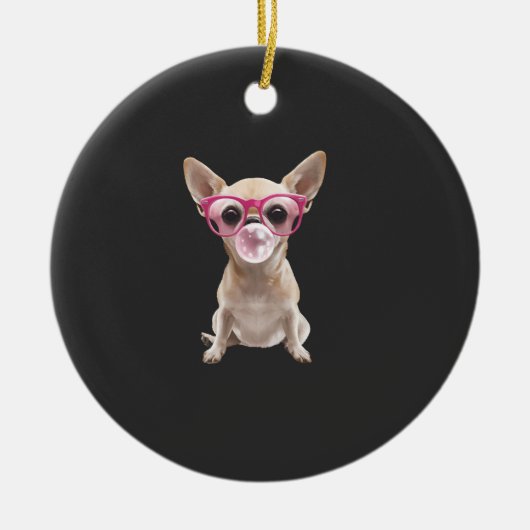 Chihuahua    keramisch ornament (Voorkant)
