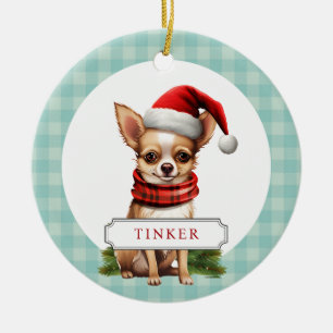 Chihuahua keramische cirkel Ornament
