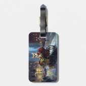 chihuahua kerst feestelijk seizoen bagagelabel (Achterkant verticaal)