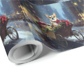 chihuahua kerst feestelijk seizoen cadeaupapier (Rol Hoek)
